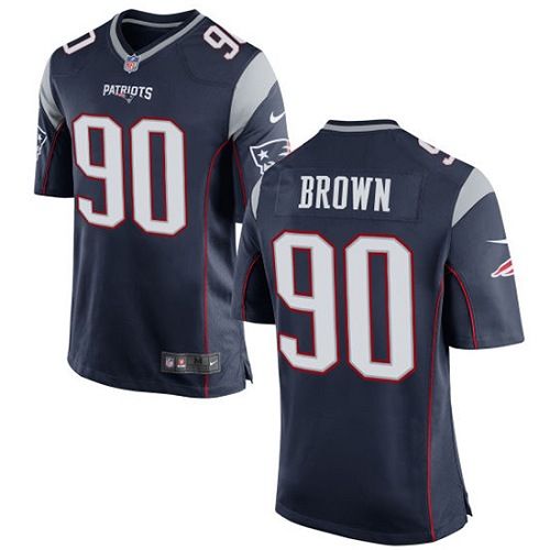 Nike Patriots #90 Malcom Brown Navy Blue Team Color Youth Stitched NFL New Elite Jersey